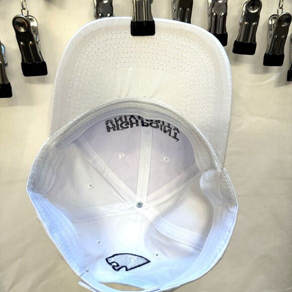 Brand new High Point University white baseball hat with purple stitching - Picture 3 of 4